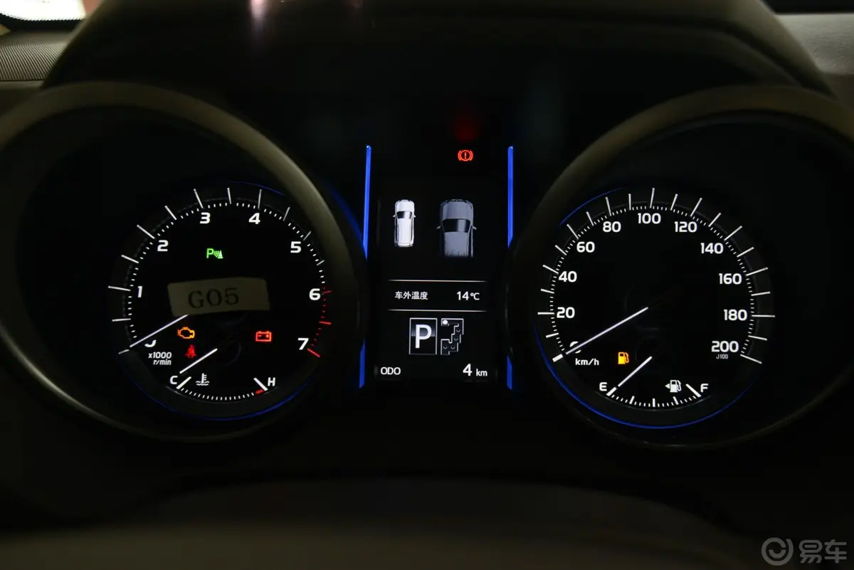 普拉多4.0L V6 TX-L仪表盘背光显示