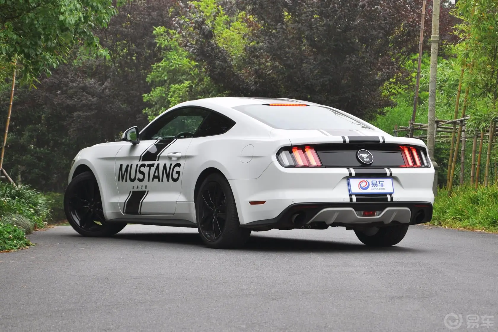 Mustang2.3L 手自一体 50周年纪念版侧后45度车头向左水平