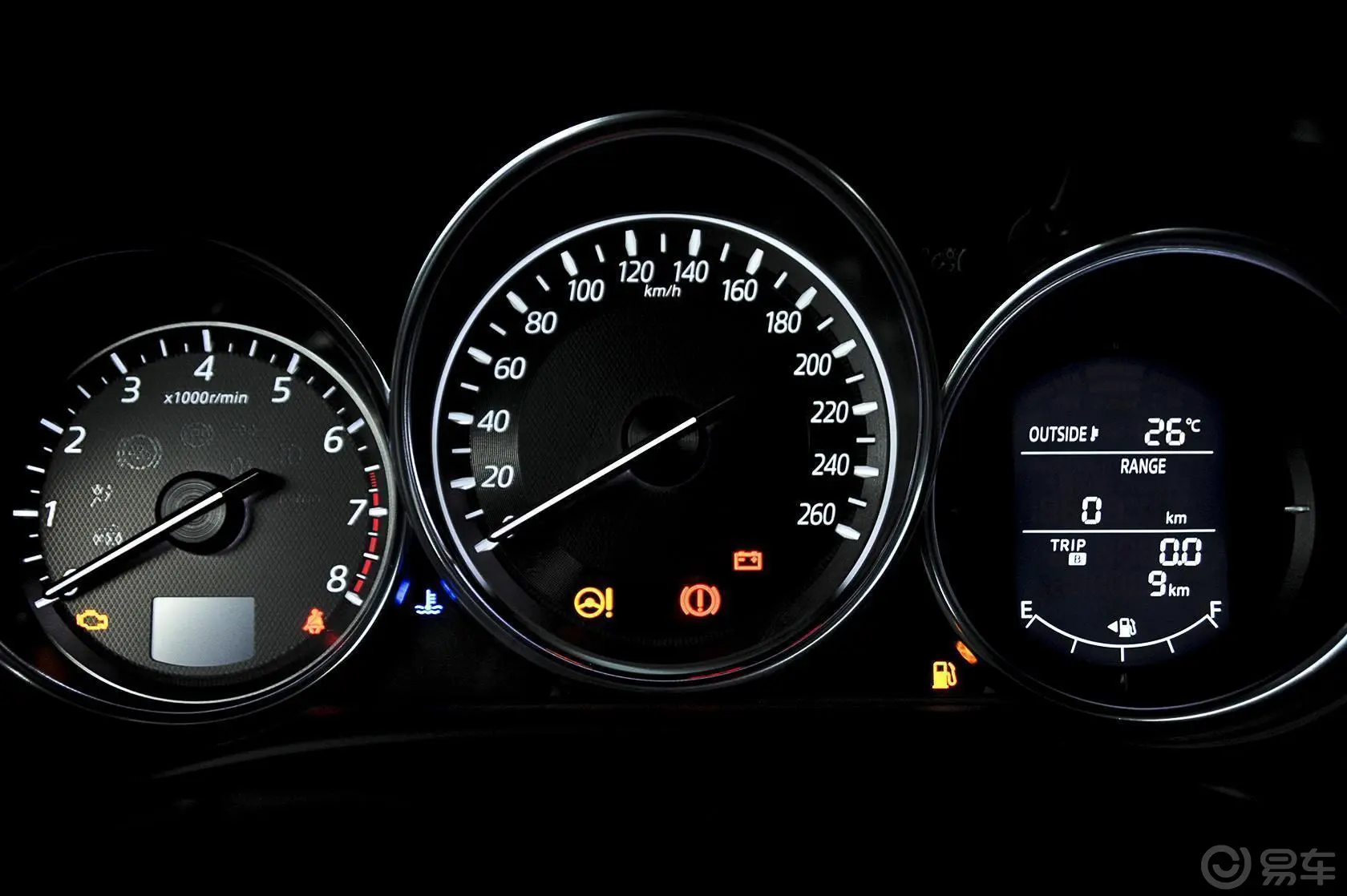 马自达CX-52.0L 手自一体 两驱 舒适版仪表盘背光显示