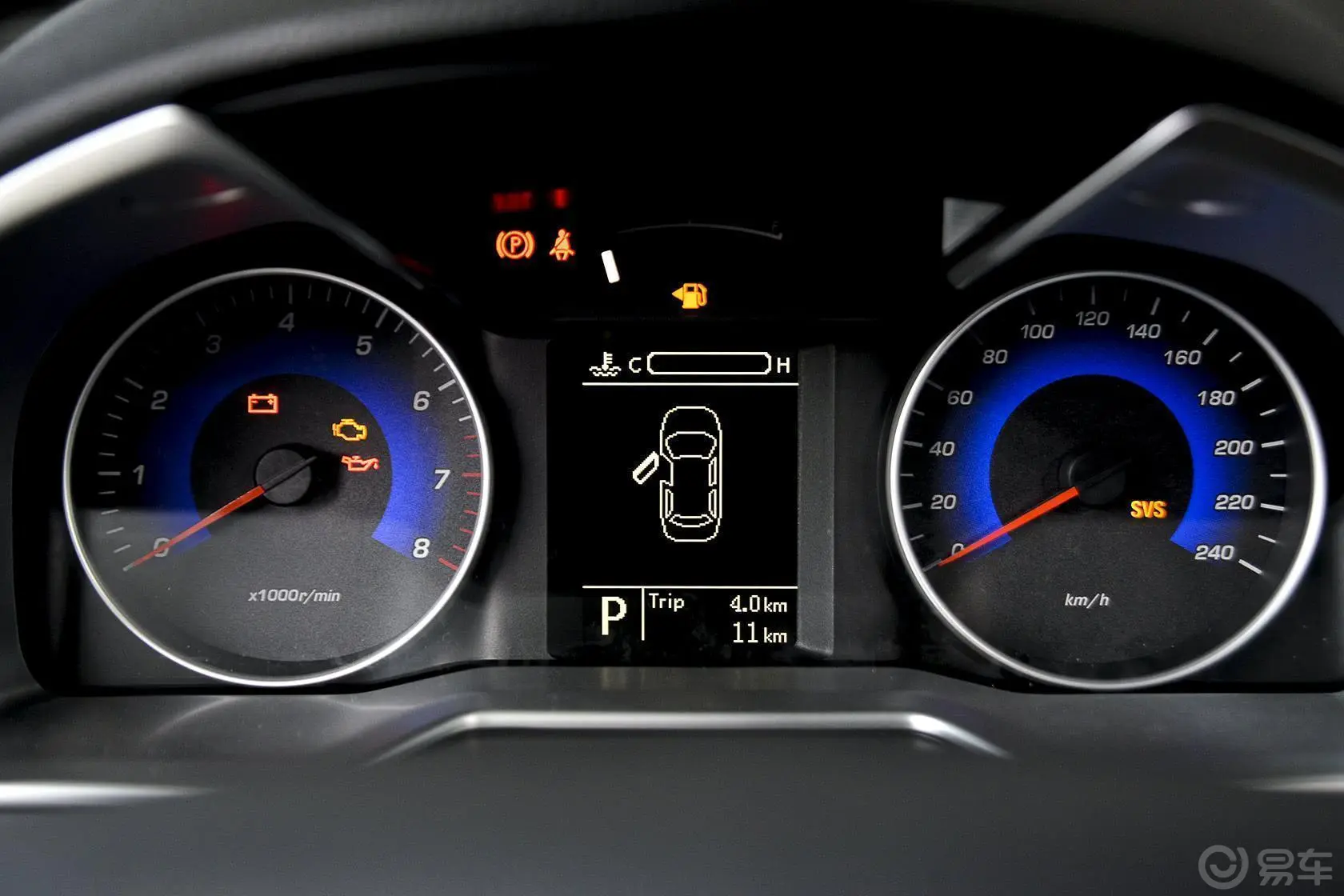 帝豪RS 1.5L CVT 向上版仪表盘背光显示