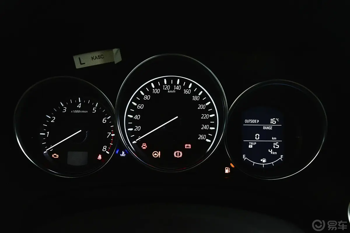 马自达CX-52.0L 手动 两驱 舒适版仪表盘背光显示