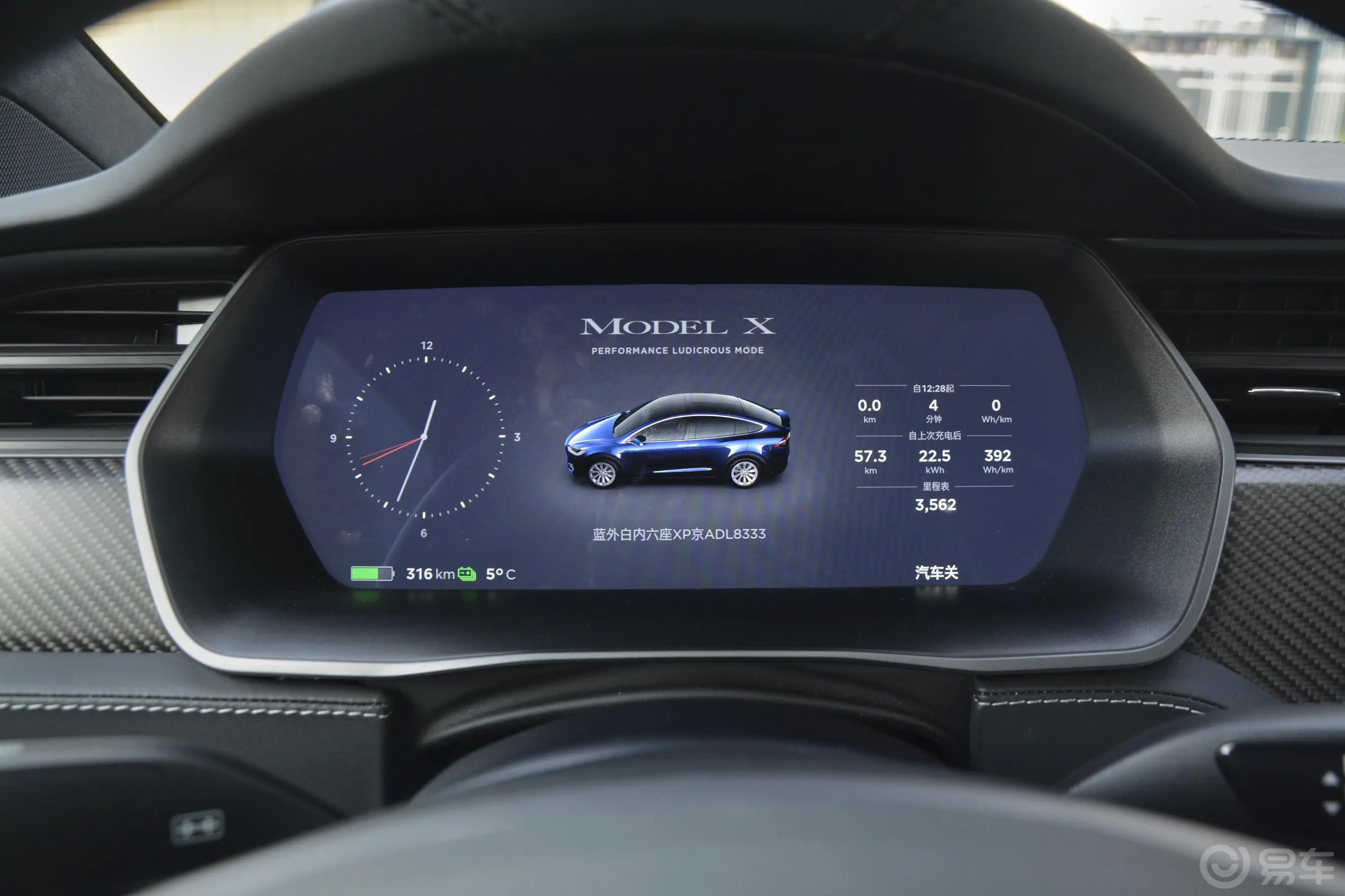 Model XPerformance高性能版仪表盘