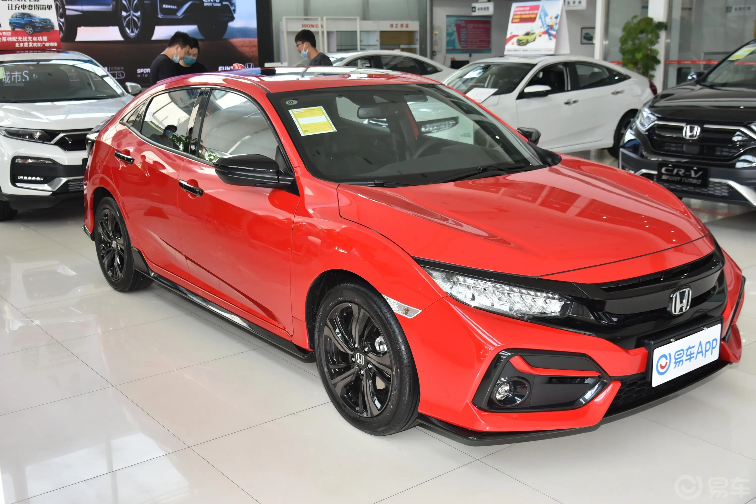 思域HATCHBACK 220TURBO CVT 劲擎控胎压信息铭牌