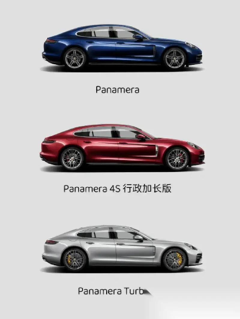 帕拉梅拉车型对比图📃 Panamera车型那么多，你选择哪款呢？ 🚗Pana