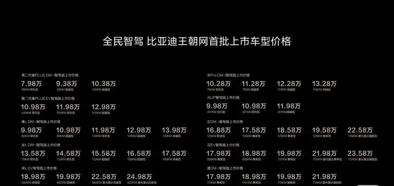 比亚迪25年买车看智驾