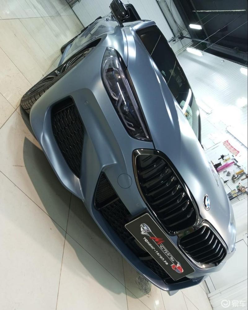 磨砂蓝色车身的 8 系,贴上了新车衣,焕_宝马8系社区_易车社区