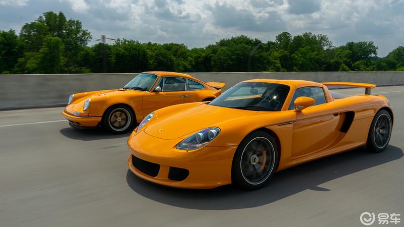 020202一辆信号橙保时捷卡雷拉gt,其灵感