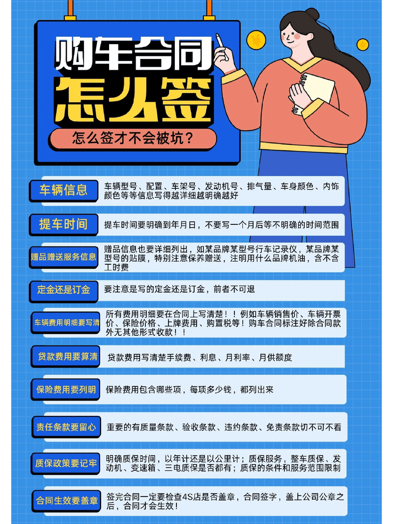购车合同里这10个内容一定要注意
