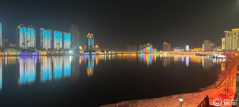 吉林夜景松花江图片