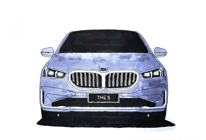 我画的bmw 5系li