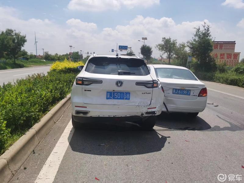 我的cs55plus经历了一次追尾事故_长安cs55/cs55plus社区_易车社区