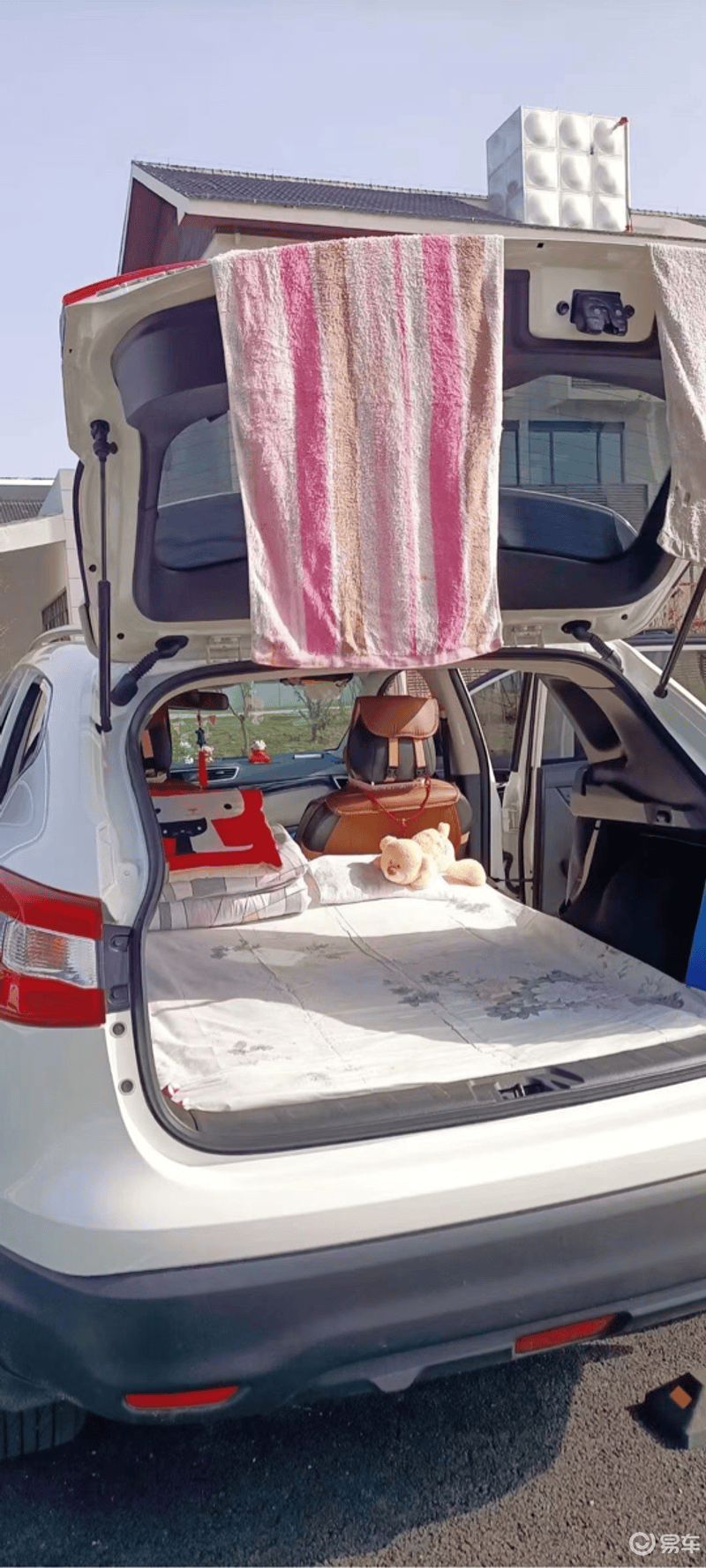 逍客后备箱做小床车🚗