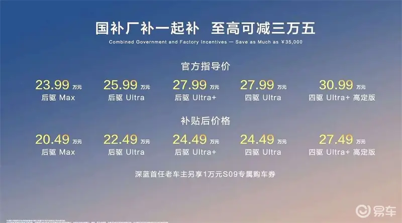 深蓝S09上市：23.99万起，重塑大六座SUV市场格局