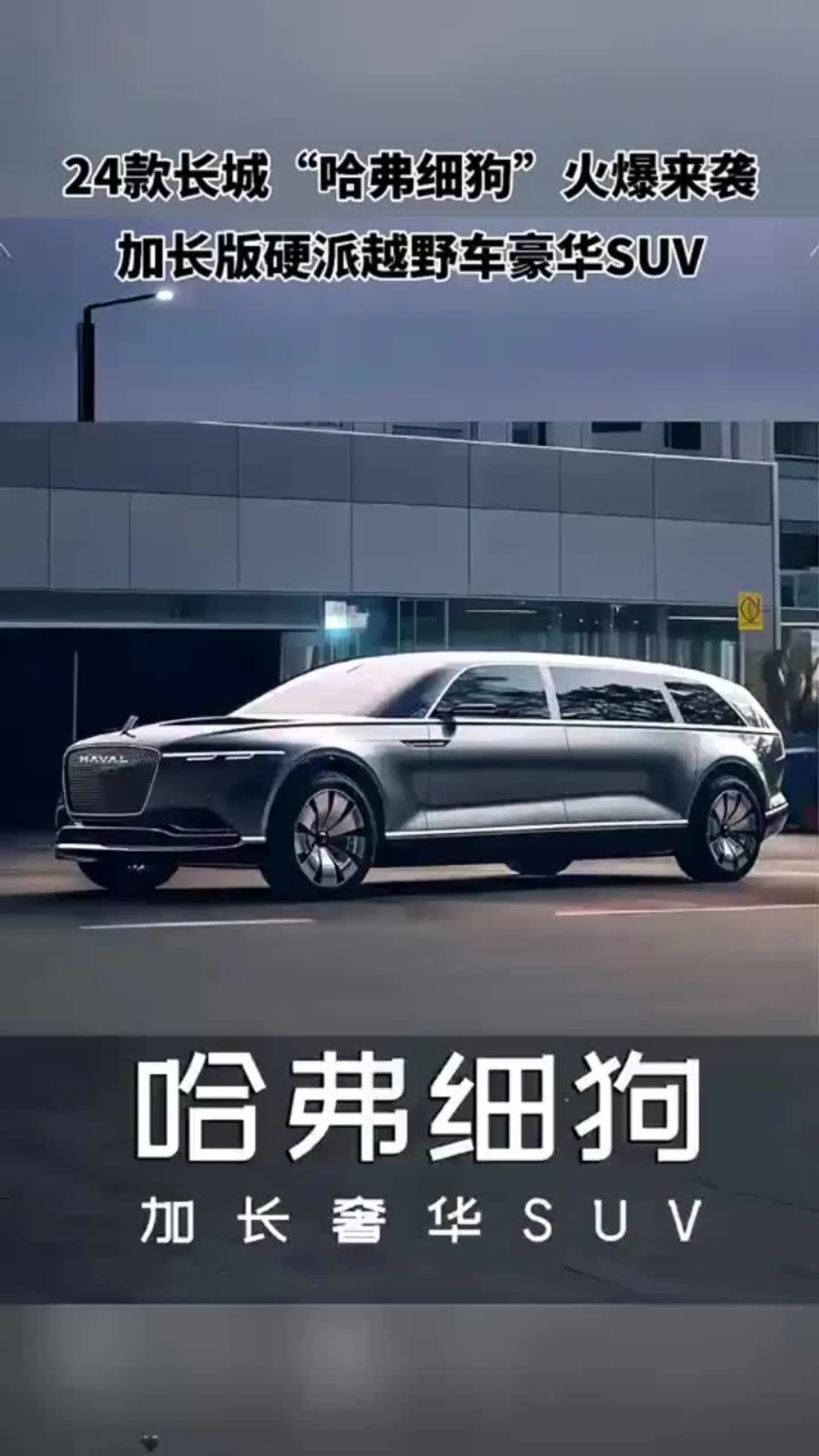 加长版硬派越野豪华suv"哈弗细狗"来了_易车小视频